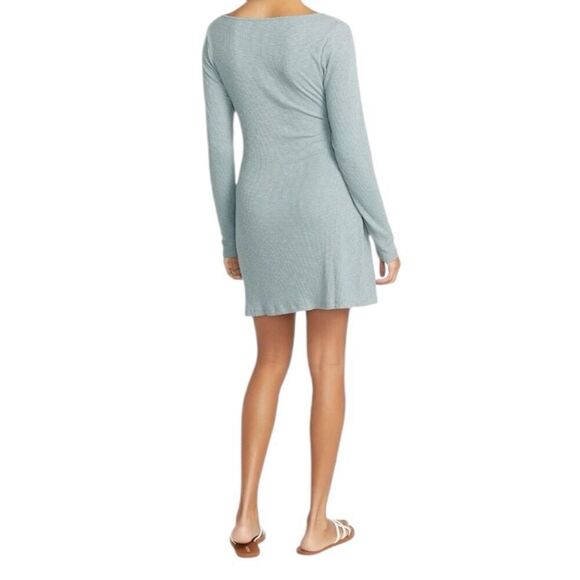 Volcom Go Off Girl Cutout Long Sleeve Dress Size XS Smokey Blue - Picture 6 of 6